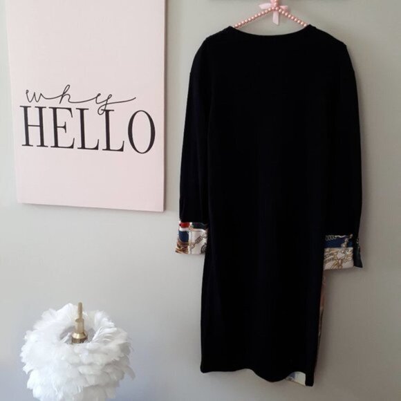 EUC Zara black & contrast chain print accent dress, S - Picture 8 of 10